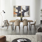 Chaise de salle à manger Knox en bouclette crème
