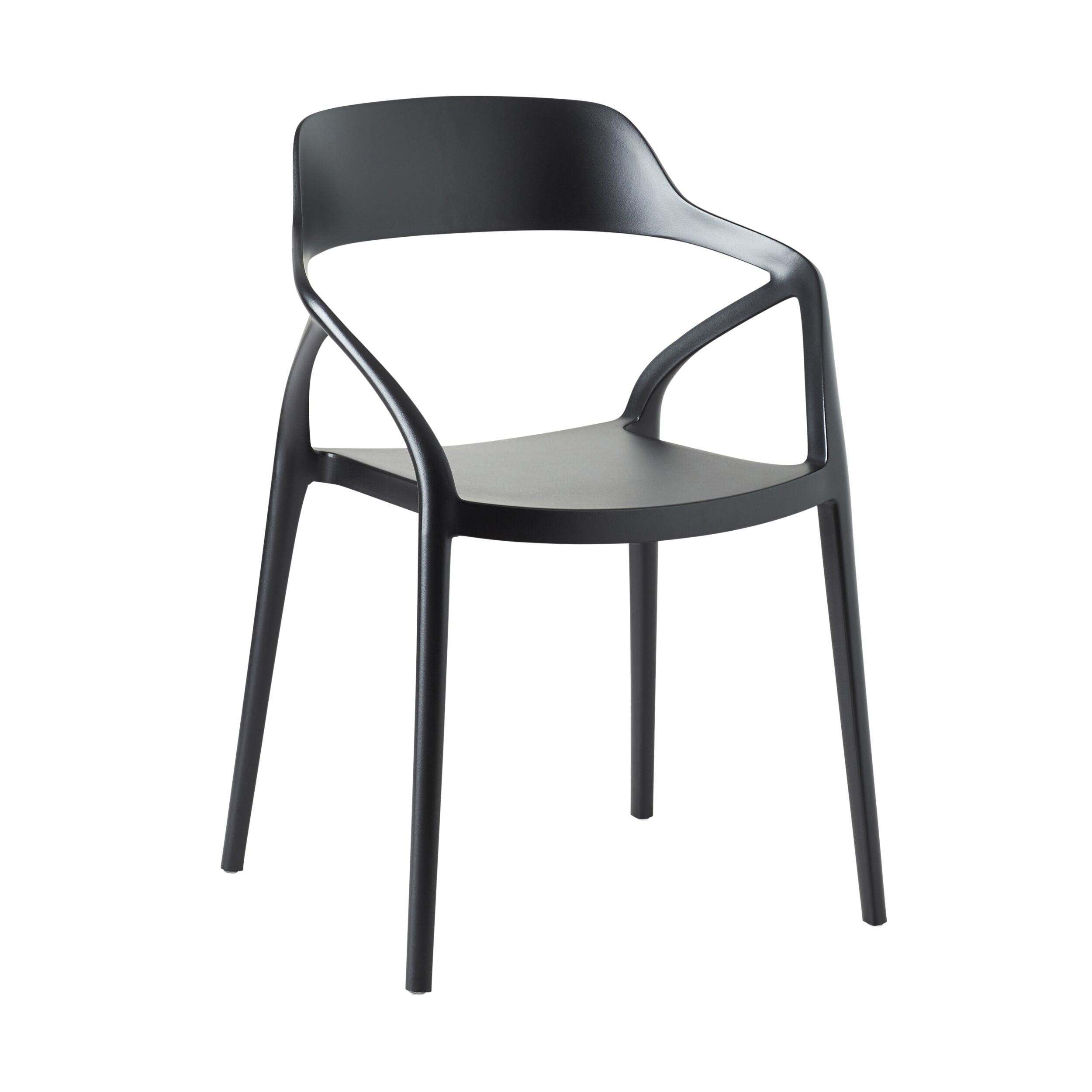 Inigo Outdoor Aluminium Stackable Dining Chair Matte Black