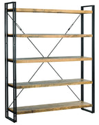 Étagère spacieuse Fulham en bois du milieu du siècle, naturelle, 200x160cm