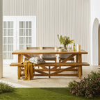 Table à manger en bois massif de récupération Antigua, naturelle 255 cm
