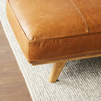 Pouf en cuir Carson Dakota marron vieilli