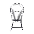 Chaise de jardin Arles Bistro française en acier noir mat