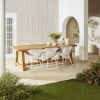 Table à manger en bois massif de récupération Antigua, naturelle 255 cm