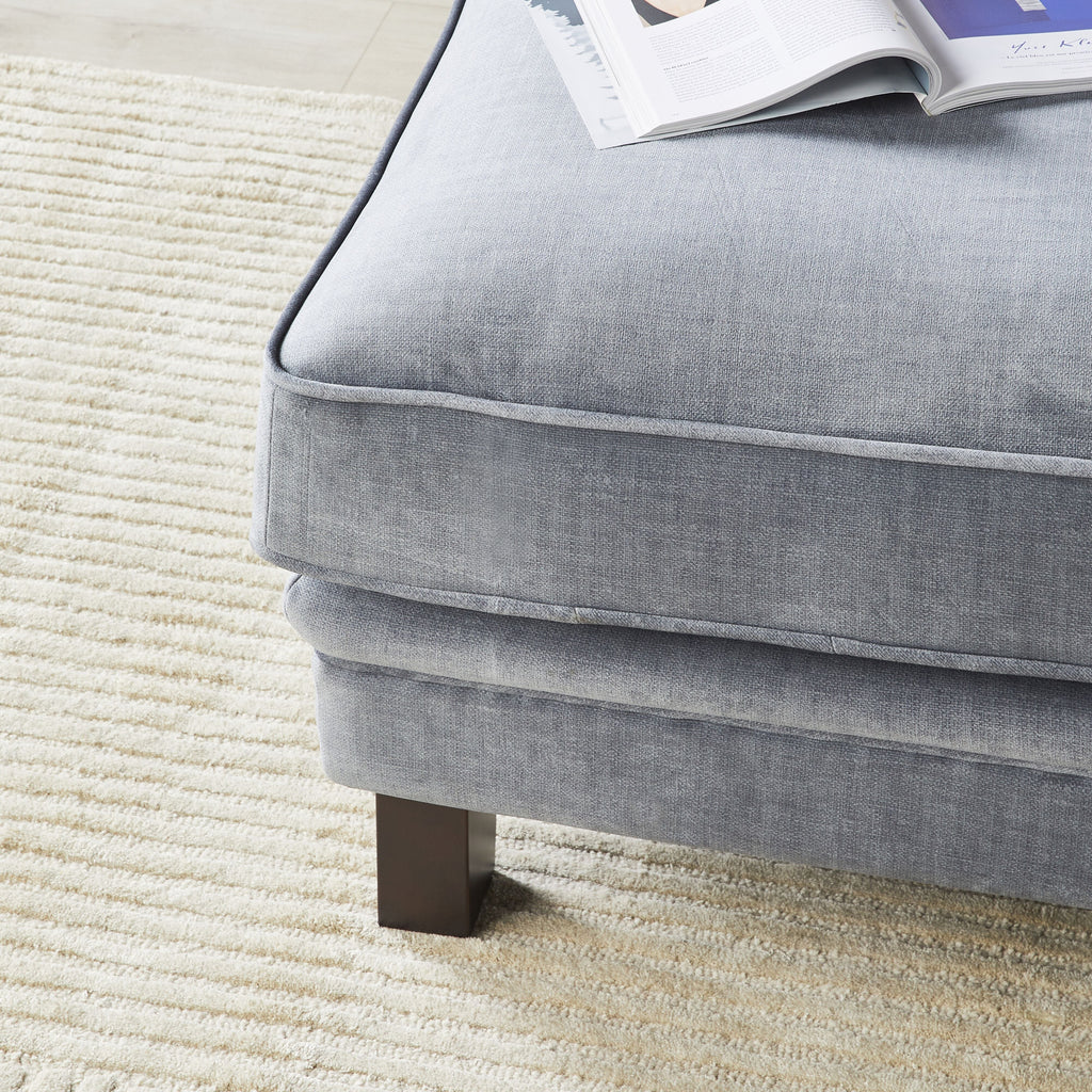 Lisette Velvet Ottoman Aura Storm