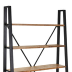 Étagère échelle grande en bois de style Mid-Century Fulham Naturel 193x121cm