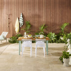 Chaise de salle à manger tapissée Romy Coastal Blanc éclatant