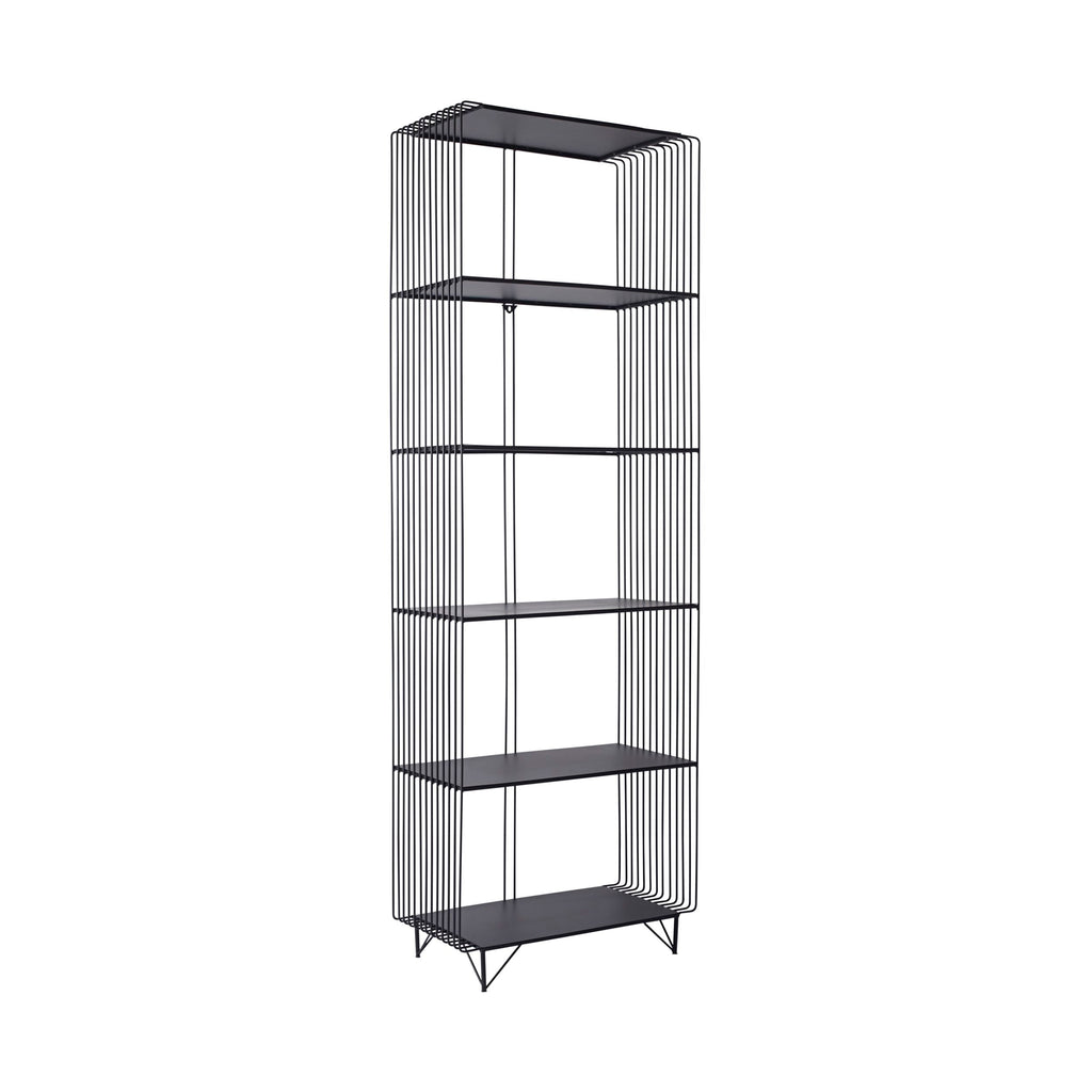 Hendrix 5 Tier Open Timber Tall Shelving Unit Natural 182.5x60cm