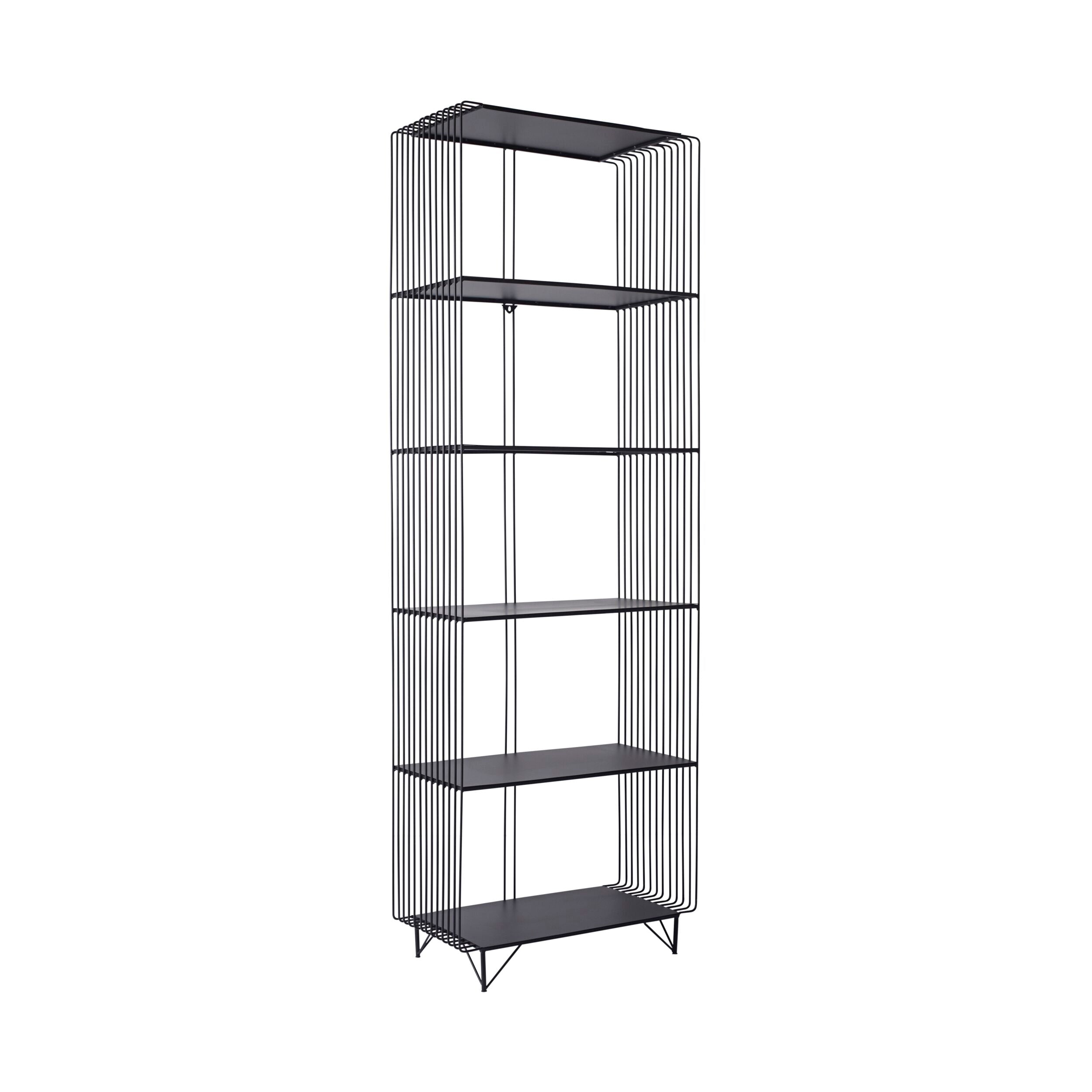 Hendrix 5 Tier Open Timber Tall Shelving Unit Natural 182.5x60cm