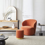 Pouf Rond Edie Solace Mandarine