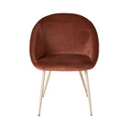 Chaise de salle à manger Aubrey en velours caramel