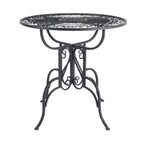 Table de jardin en acier Arles French Bistro Noir mat