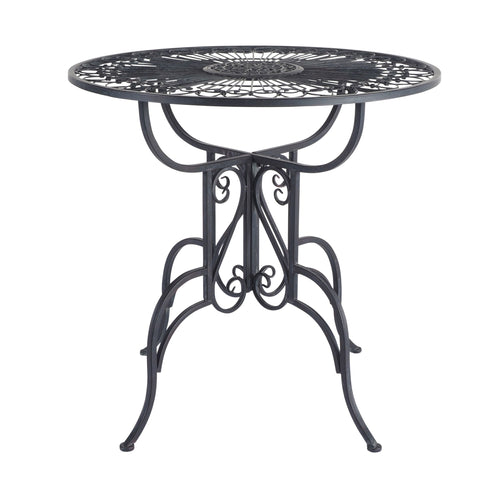 Arles French Bistro Steel Garden Table Matte Black