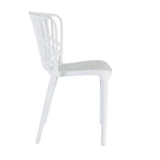 Chaise de salle à manger tapissée Romy Coastal Blanc éclatant