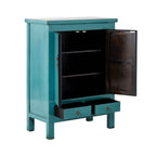 Bahut 2 portes et 2 tiroirs Sansha turquoise