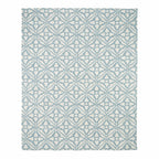Tapis Casablanca en mélange de laine tufté à la main, coloris bleu canard, 240x300cm