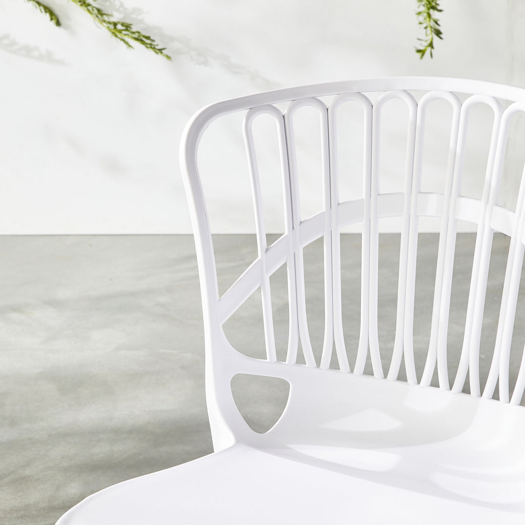 Romy Coastal Upholstered Dining Chair Crisp White