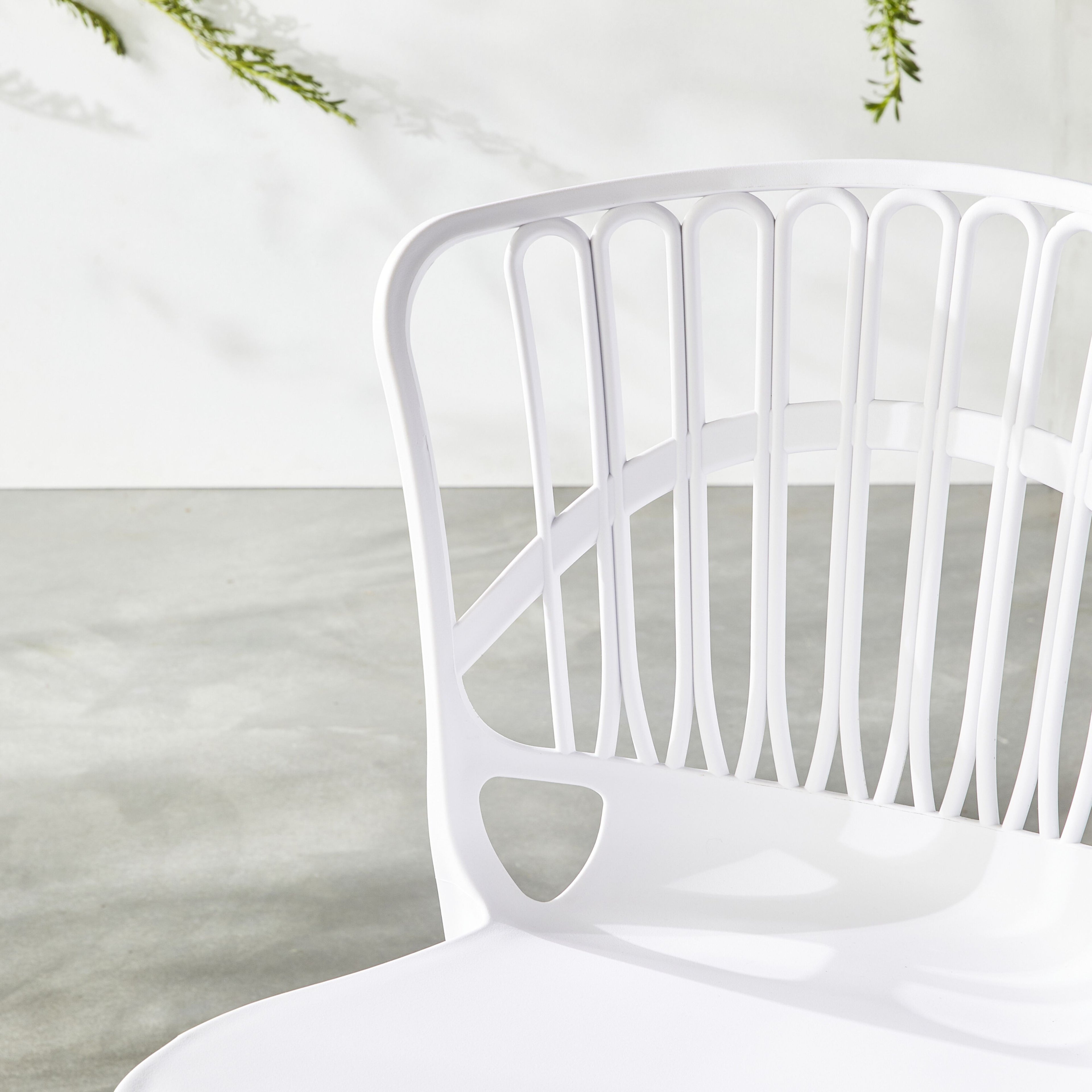 Romy Coastal Upholstered Dining Chair Crisp White