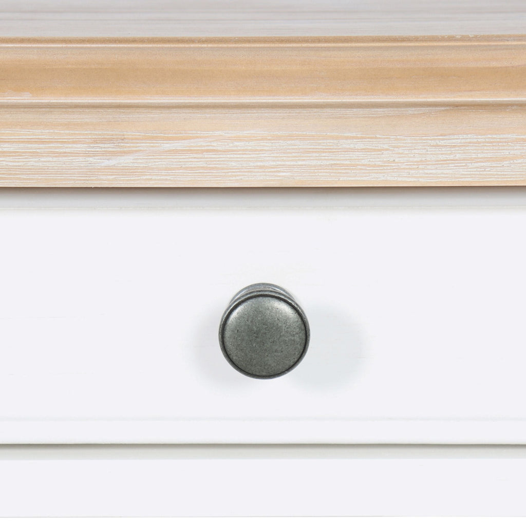 Clover 1 Drawer Solid Timber Coffee Table White Natural