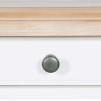 Table Basse Clover 1 Tiroir en Bois Massif Blanc Naturel