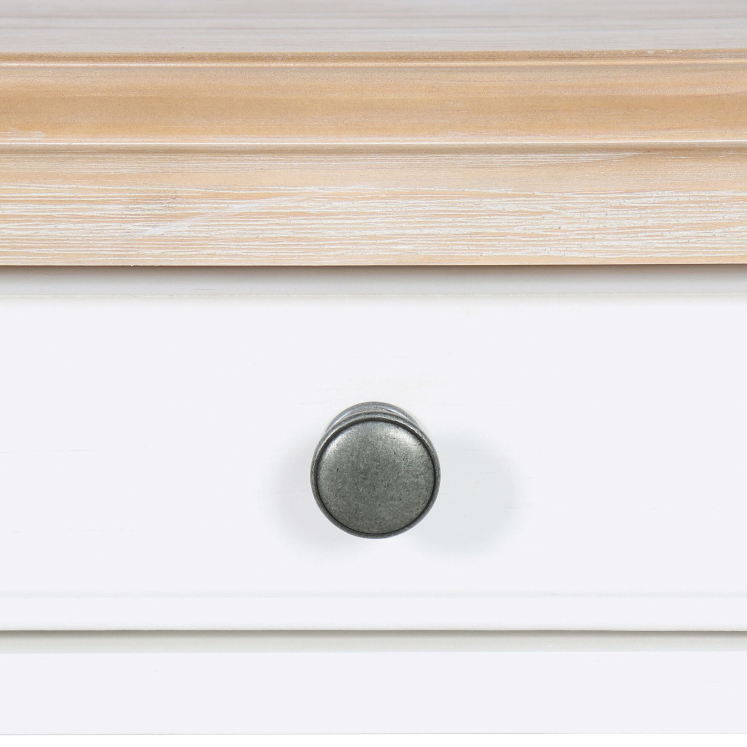Clover 1 Drawer Solid Timber Coffee Table White Natural