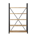 Fulham Mid Century Timber Large Ladder Shelving Unit Natural 193x121cm