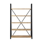Étagère échelle grande en bois de style Mid-Century Fulham Naturel 193x121cm