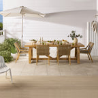 Table à manger en bois massif de récupération Antigua, naturelle 255 cm