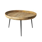 Table Basse Ronde en Chêne Massif Luna Chêne Naturel