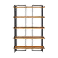 Emery Industrial Open Metal Tall Shelving Unit Black 180x120cm