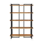 Étagère haute industrielle en métal ajouré Emery, noire, 180x120cm