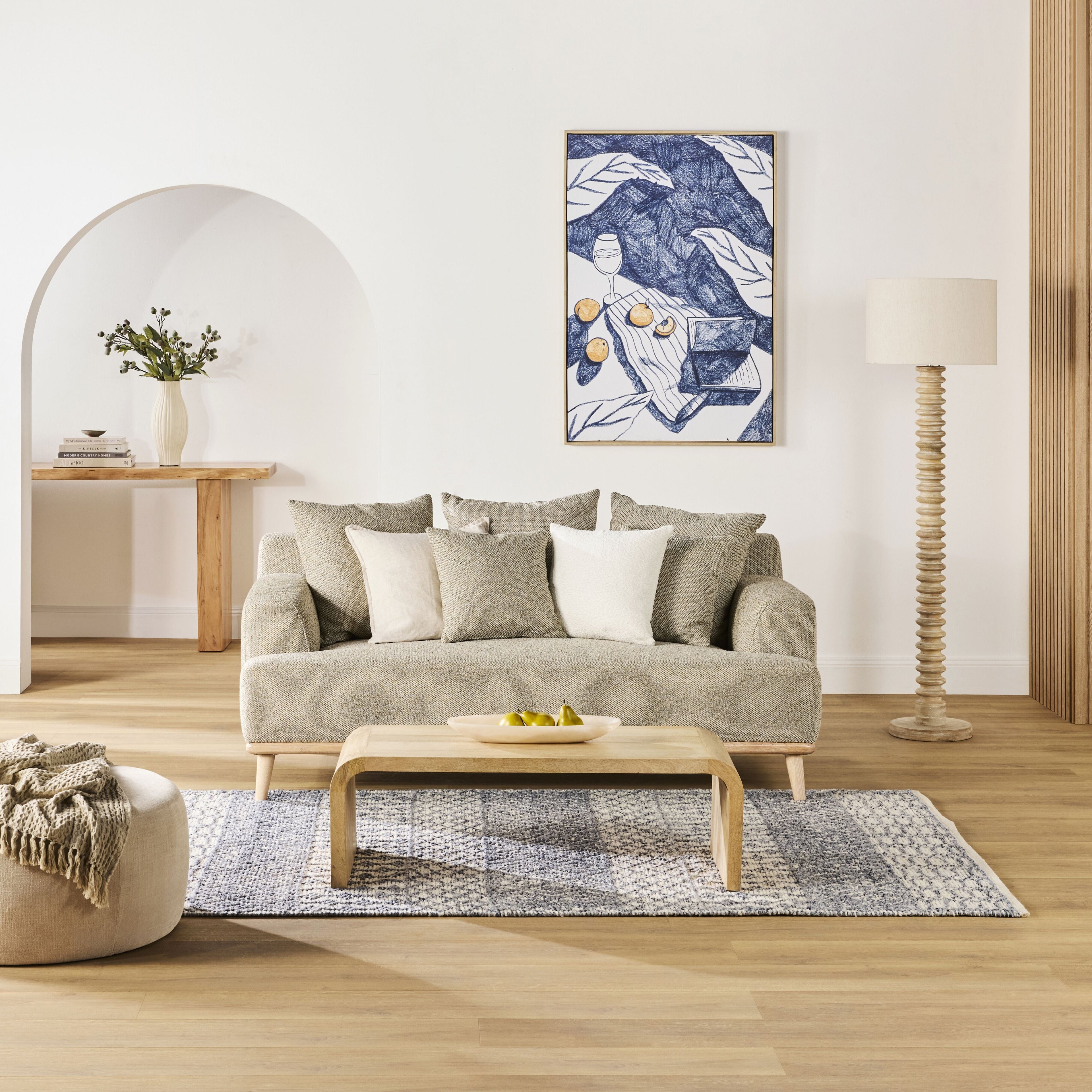 James 4 Seater Sofa Fossil