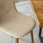 Chaise de salle à manger Knox en bouclette crème