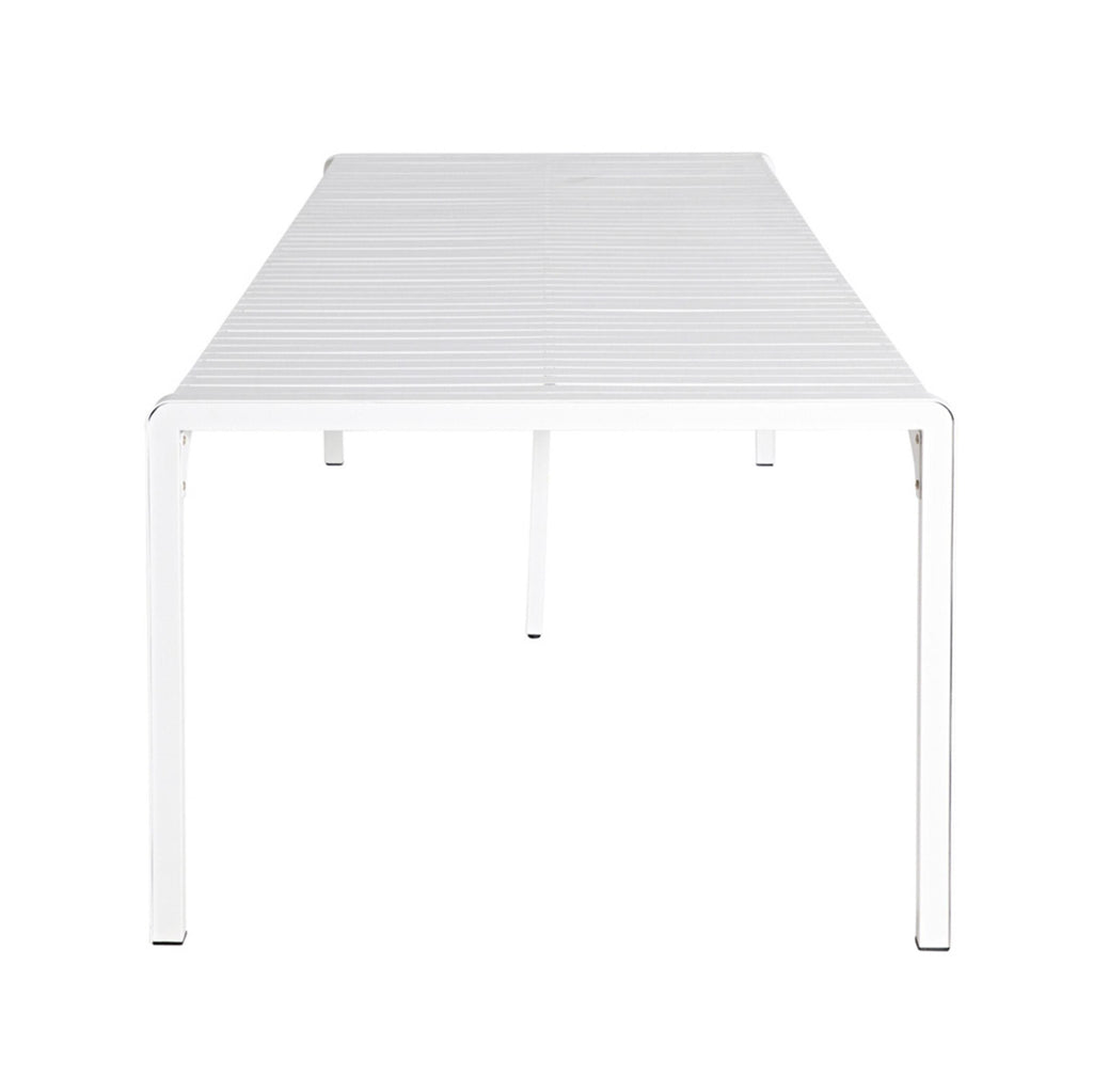 Kace Outdoor Aluminium Dining Table Gloss White 300cm