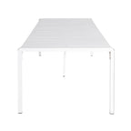 Table à Manger d'Extérieur Kace en Aluminium Brillant Blanc 300cm