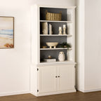 Armand Hamptons Timber Bibliothèque 2 portes Blanche 124x240cm