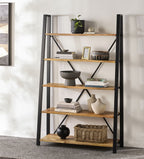 Étagère échelle grande en bois de style Mid-Century Fulham Naturel 193x121cm