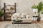 Table basse ronde en bois massif Luna - Noir mat
