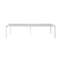 Kace Outdoor Aluminium Dining Table Gloss White 300cm