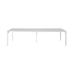 Table à Manger d'Extérieur Kace en Aluminium Brillant Blanc 300cm