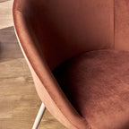Chaise de salle à manger Aubrey en velours caramel