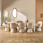 Fauteuil de salle à manger pivotant Comet Sable