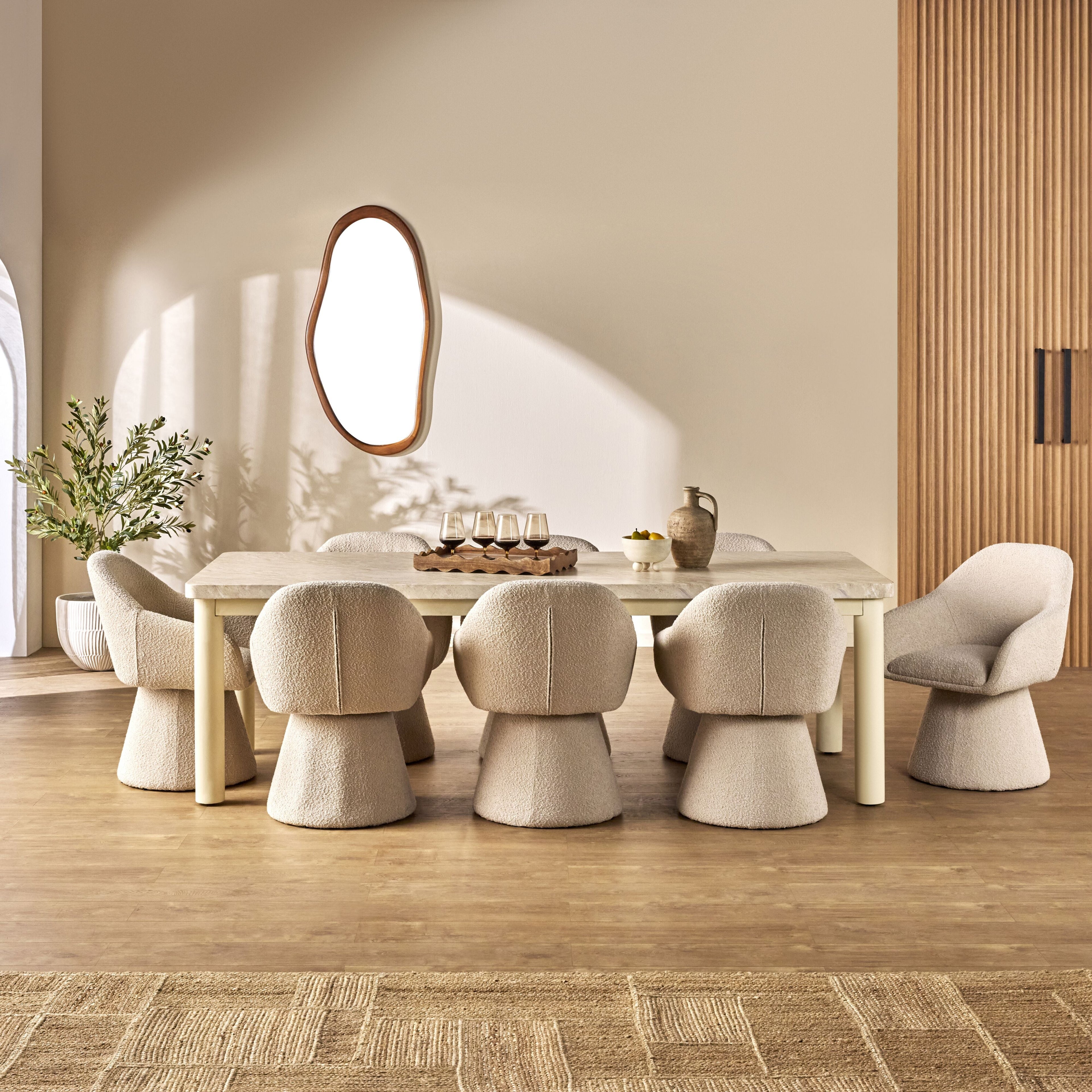 Comet Swivel Dining Armchair Sand