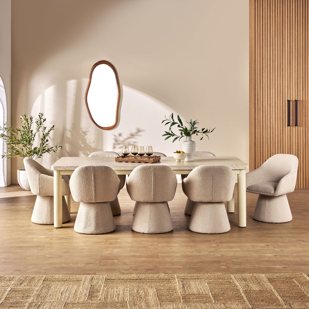 Comet Swivel Dining Armchair Sand