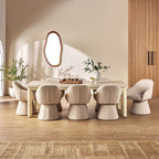 Fauteuil de salle à manger pivotant Comet Sable