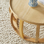 Table basse Ink Round en chêne massif naturel