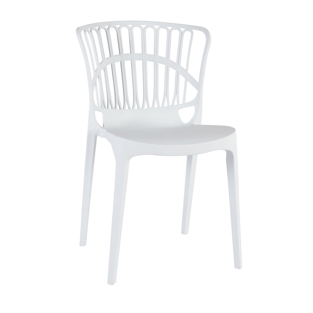 Romy Coastal Upholstered Dining Chair Crisp White