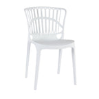Chaise de salle à manger tapissée Romy Coastal Blanc éclatant