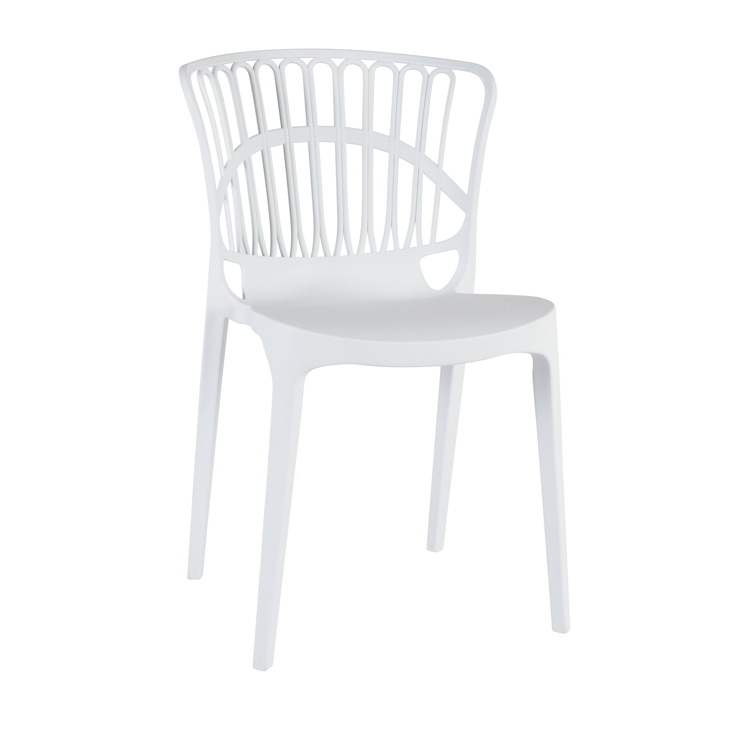 Romy Coastal Upholstered Dining Chair Crisp White