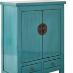 Bahut 2 portes et 2 tiroirs Sansha turquoise