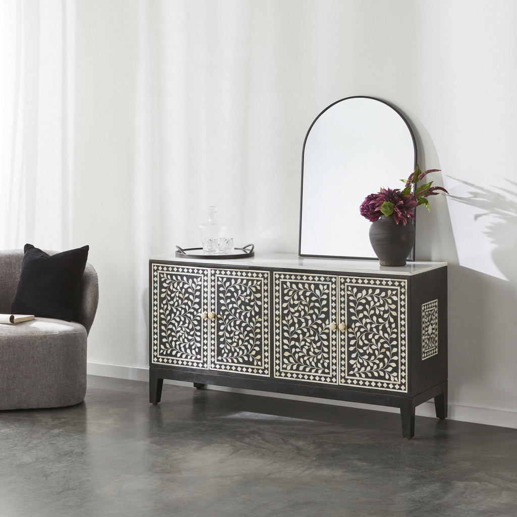 Bone Inlay Sideboard Black